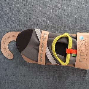 Child Fitkicks Indoor Outdoor Slip On Slipper Shoes Flexible Gray Black Playtime